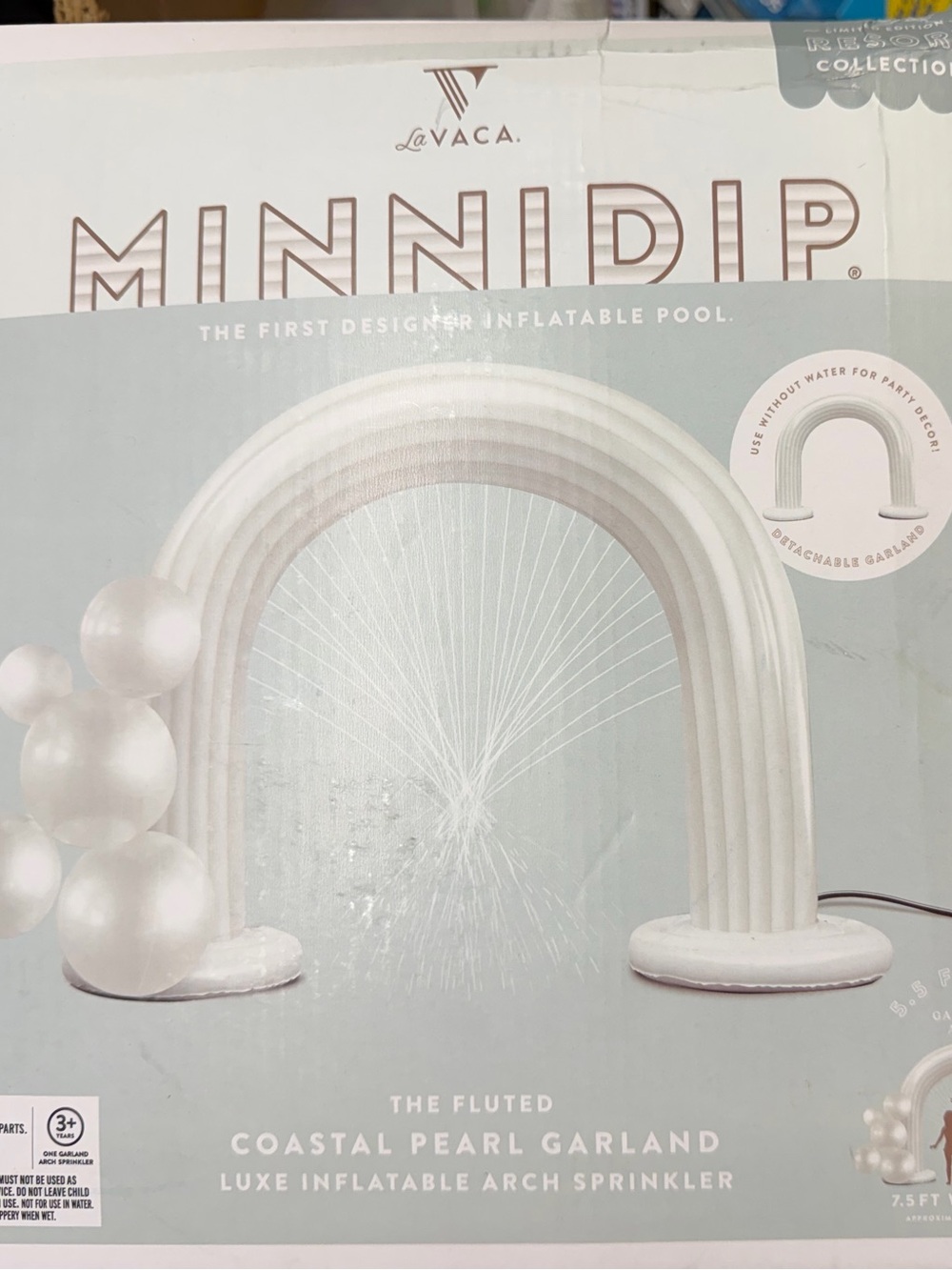 MINNIDIP Coastal Pearl Inflatable Arch - Pearl White